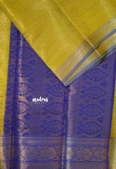 Sap Green - Thendral - Kanchi semi silk full weaving body contrast pallu and blouse