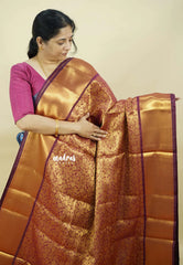 Majestic Maroon - Thendral - Kanchi semi silk with full weaving