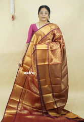 Majestic Maroon - Thendral - Kanchi semi silk with full weaving
