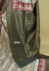 Beige - Thendral - kanchi semi silk with patola weaving