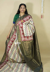 Beige - Thendral - kanchi semi silk with patola weaving