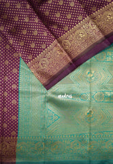 Jamun Purple with Mayil - Thendral - Kanchi Art Silk Saree with Mayil Border and Buttas - Perfect for Wedding Functions