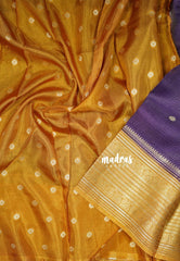 Royal Purple - Durga - Banarasi Premium Viscose Silk with Micro Zari Checks and Rich Border - Best for Diwali Festive