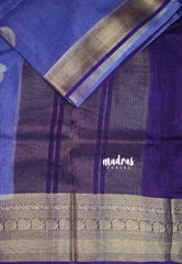 Lavender Blue - Durga - Banarasi Premium Viscose Silk with Mayil, Yaanai Border and Buttas - Best for Pooja Functions | Diwali Festive