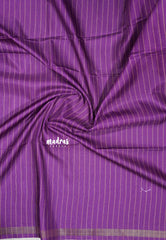 Orange with Purple - Yamini Paper silk with traditional border