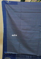 Navy Blue - Yamini paper silk mango border and sirukattam body