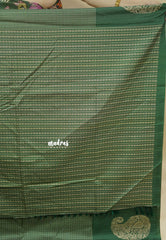 Forest Green - Yamini paper silk mango border and sirukattam body