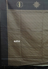 Black - Chithiram - Soft printed Paper Silk Saree with Kolam prints