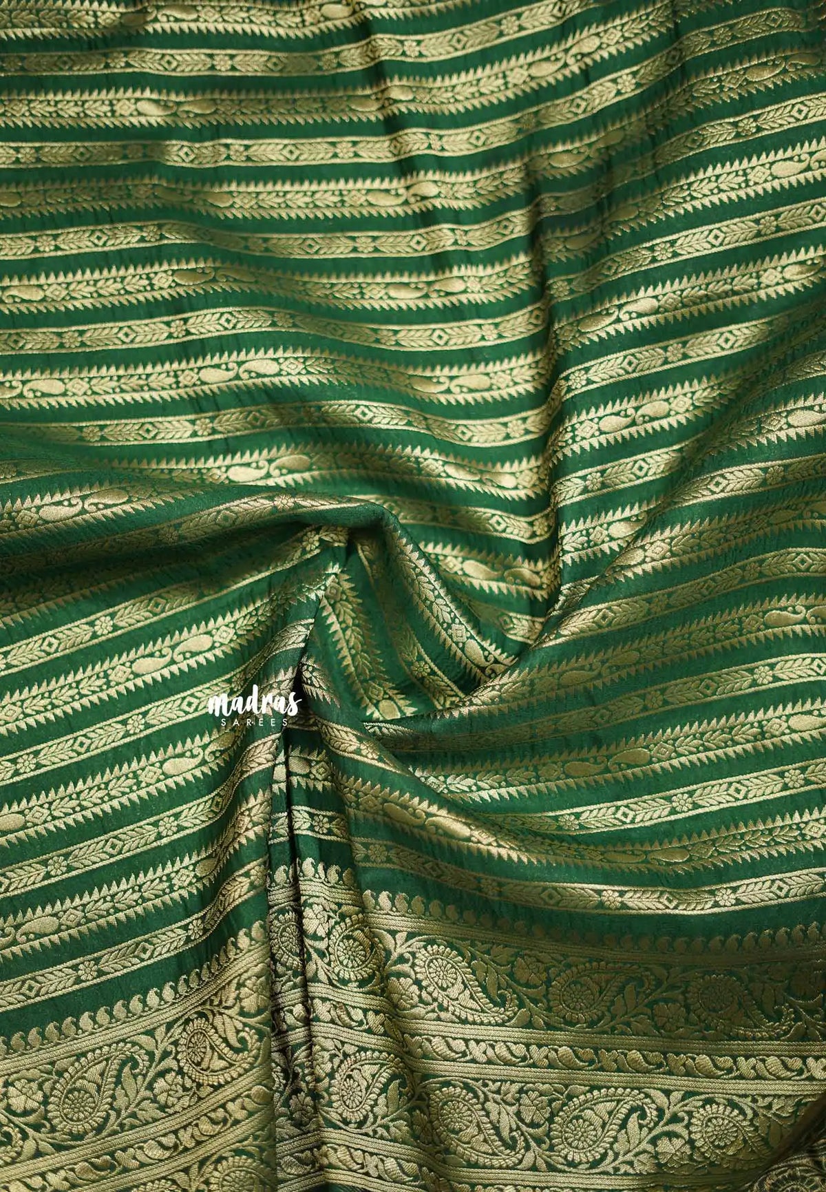 Aarti Ravi - Traditional Banarasi Khaddi Georgette silk - Green