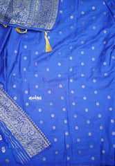 Aarti Ravi - Traditional Banarasi Khaddi Georgette silk - Ink blue