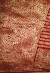 Aarti Ravi - Traditional Banarasi Khaddi Georgette silk - Dark Red