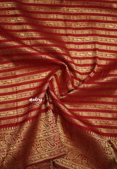 Aarti Ravi - Traditional Banarasi Khaddi Georgette silk - Dark Red