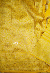 Aarti Ravi - Traditional Banarasi Khaddi Georgette silk - Lemon yellow