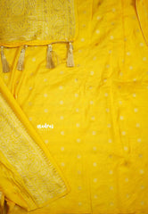 Aarti Ravi - Traditional Banarasi Khaddi Georgette silk - Lemon yellow