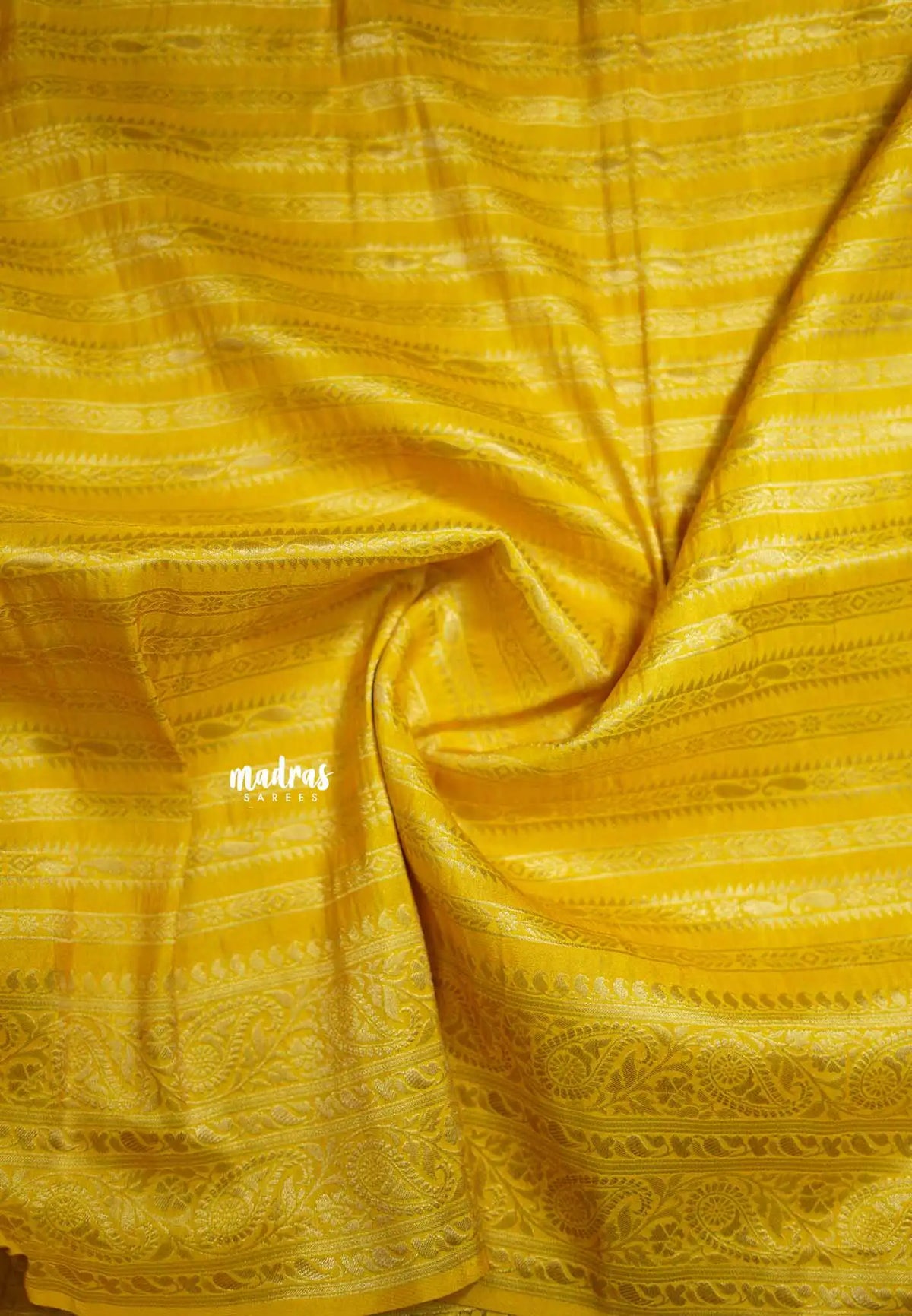 Aarti Ravi - Traditional Banarasi Khaddi Georgette silk - Lemon yellow