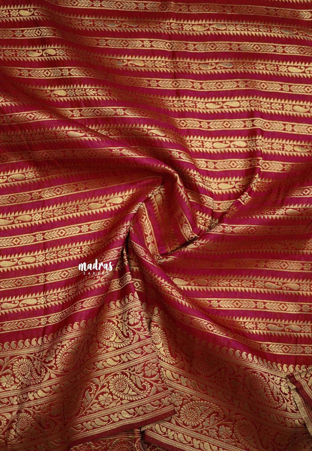 Aarti Ravi - Traditional Banarasi Khaddi Georgette silk - Rani pink