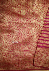 Aarti Ravi - Traditional Banarasi Khaddi Georgette silk - Rani pink