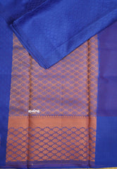 Ahaana - semi silk with emboss weaving - Jyothika Blue