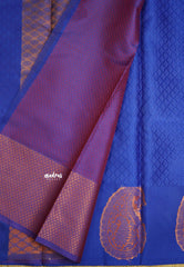 Ahaana - semi silk with emboss weaving - Jyothika Blue