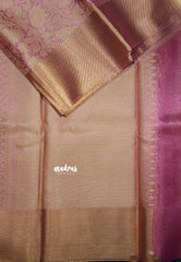 Pink shade - Ahaana -  Nita Ambani inspired semi silk with emboss weaving plain border