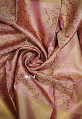 Pink shade - Ahaana -  Nita Ambani inspired semi silk with emboss weaving plain border