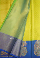 Ahaana - semi silk with emboss weaving Neon Green