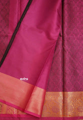 Ahaana - semi silk with emboss weaving Majenta pink