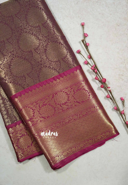 Beetroot Pink shade - Ahaana -  semi silk