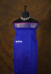 Dual Shade MS Amma Blue - Ahaana -  Semi Silk with Tissue Border  - Best for Small Functions