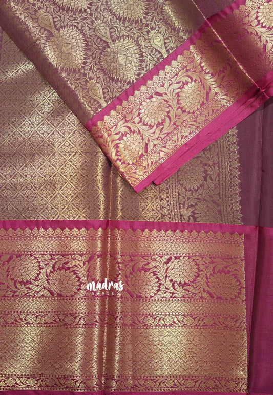Beetroot Pink shade - Ahaana -  semi silk