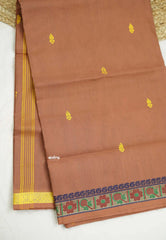 Ambigai budget polycotton Small border light chocolate brown