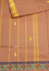 Ambigai budget polycotton Small border light chocolate brown