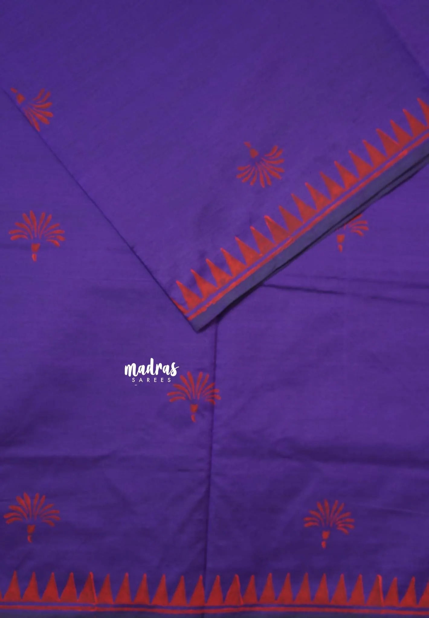 Violet - Ambigai polycotton with contrast blouse combo
