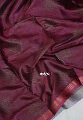 Beet Pink - Ananya - Soft Mangalore Silk Saree with Kolam Prints  - Best for Casual Gatherings