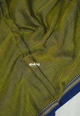 Mehndi Green - Andal – Narayanpet Silk Cotton with Thread Weaving Border - Perfect for Regular Wear | Casual Wear