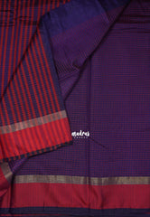 Jamun Purple - Arani Semi Silk Saree Muthukattam with Skirt Border - Best for Regular Wear | Temple Visit