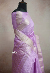 Chandrika - Lighweight trendy Assam silk checks weaving - Lavender