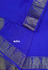 Royal Blue - Avantika - Semi Mysore silk with big mango border
