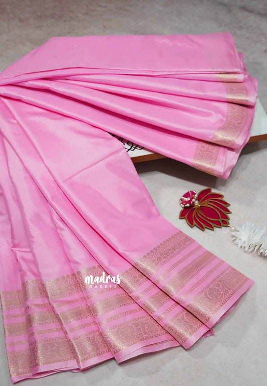 Rose Pink - Avantika - Soft semi Mysore silk