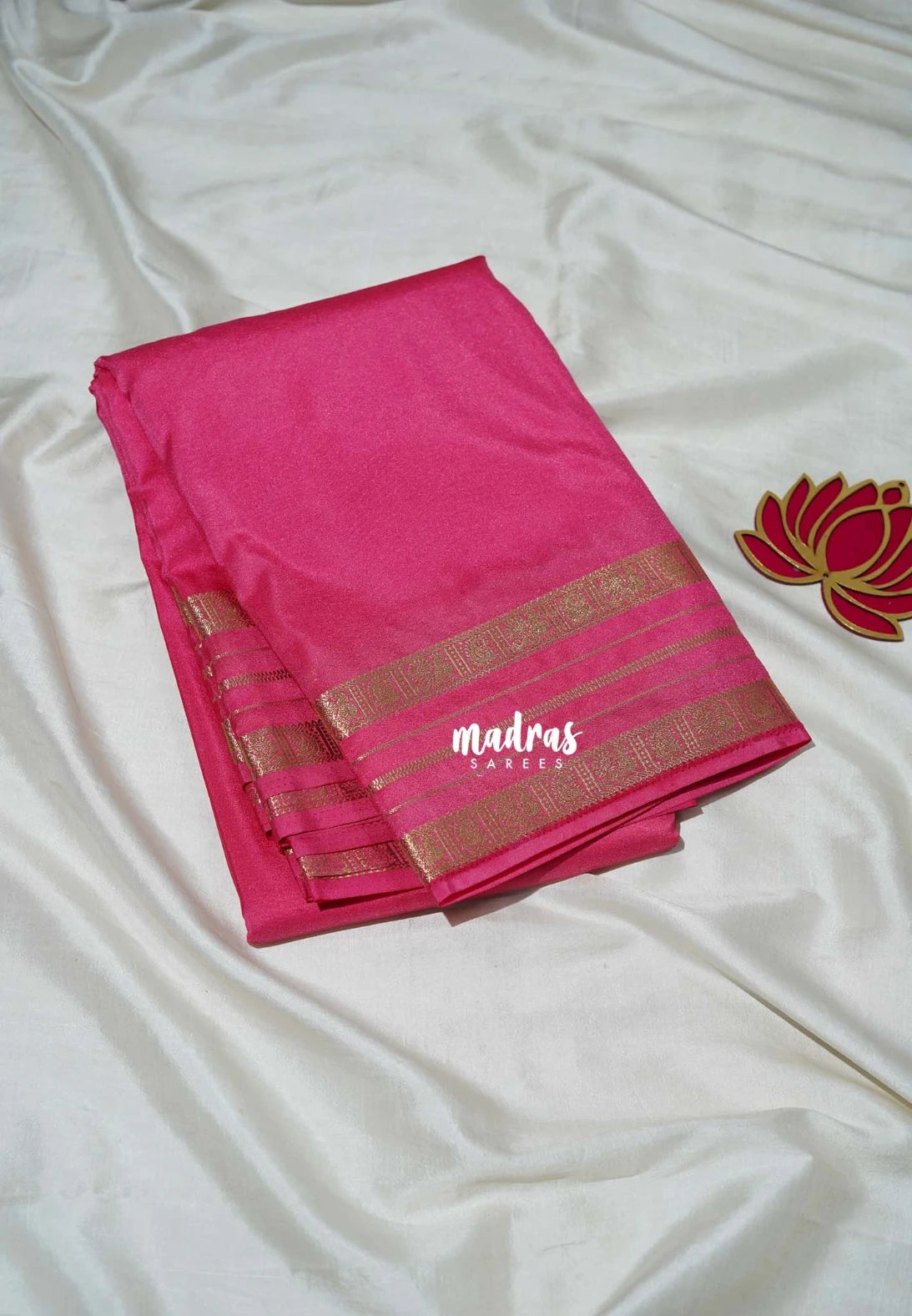 Rose Pink - Avantika - Semi Mysore Silk Saree with Small Mango Border - Perfect for Regular Wear | Office Wear