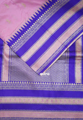 Lotus Pink - Durga - Traditional Banarasi Semi Soft Silk Saree with Big Border and Buttas - Best for Festive Wear