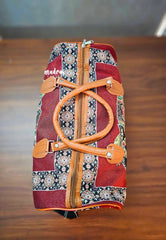 Maroon - Canvas Duffle / travel Bag – Ethnic Elephant weaving