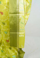 Neon Green - Chandrika - Ikkat Pochampally Soft Silk with Zari Border - Best for Office Wear | Casual Wear