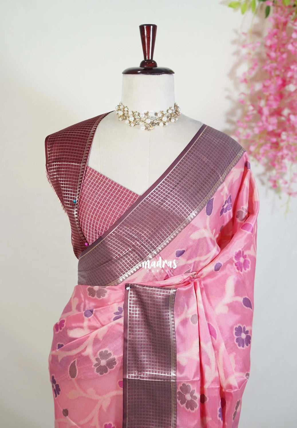 Peach Pink - Chandrika - Ikkat Pochampally Soft Silk with Zari Border - Best for Office Wear | Casual Wear