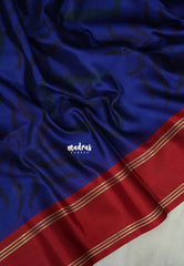 (PRE-BOOKING) MS Amma Blue - Chandrika - Ikkat Pochampally Soft Silk Rettapet Border - Best for Small Functions