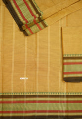 Contemporary chettinad cotton with blouse - sandal