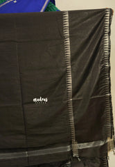 Dark Chocolate Brown - Khadi Silk with with double border - Best for Office Wear