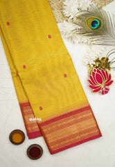 Karthigai silk cotton bavanji border - Mustard yellow