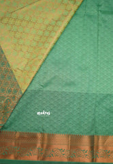 Devasena - Soft silk  Pavadai Thavani / Half saree - Tri color Pastel green shades - Material