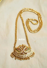 Aimpon traditional  Zircon Stone Annam swan pendant dollar chain